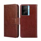 For vivo iQOO Z7x Crystal Texture Leather Phone Case(Brown) - 1
