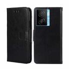 For vivo iQOO Z7x Crystal Texture Leather Phone Case(Black) - 1