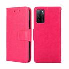 For OPPO A55S 5G Crystal Texture Leather Phone Case(Rose Red) - 1