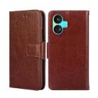 For Realme GT Neo5 SE Crystal Texture Leather Phone Case(Brown) - 1