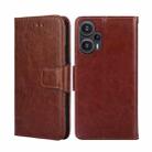 For Xiaomi Redmi Note 12 Turbo Crystal Texture Leather Phone Case(Brown) - 1