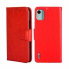 For Nokia C12 Crystal Texture Leather Phone Case(Red) - 1