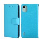 For Nokia C12 Crystal Texture Leather Phone Case(Sky Blue) - 1