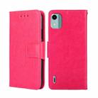 For Nokia C12 Crystal Texture Leather Phone Case(Rose Red) - 1