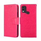 For Nokia C22 Crystal Texture Leather Phone Case(Rose Red) - 1