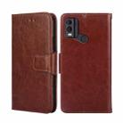 For Nokia C22 Crystal Texture Leather Phone Case(Brown) - 1