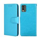 For Nokia C32 Crystal Texture Leather Phone Case(Sky Blue) - 1