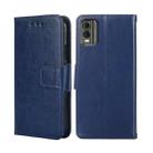 For Nokia C32 Crystal Texture Leather Phone Case(Royal Blue) - 1