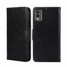 For Nokia C32 Crystal Texture Leather Phone Case(Black) - 1