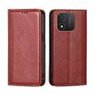 For Honor X5 4G Grid Texture Magnetic Flip Leather Phone Case(Red) - 1