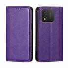 For Honor X5 4G Grid Texture Magnetic Flip Leather Phone Case(Purple) - 1