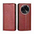 For OPPO Find X6 Pro 5G Grid Texture Magnetic Flip Leather Phone Case(Red) - 1