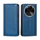 For OPPO Find X6 Pro 5G Grid Texture Magnetic Flip Leather Phone Case(Blue) - 1