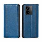 For Realme GT Neo 5 / GT3 Grid Texture Magnetic Flip Leather Phone Case(Blue) - 1