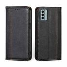 For Nokia G22 Grid Texture Magnetic Flip Leather Phone Case(Black) - 1