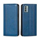 For Nokia G22 Grid Texture Magnetic Flip Leather Phone Case(Blue) - 1