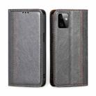 For Motorola Moto G Power 2023 Grid Texture Magnetic Flip Leather Phone Case(Grey) - 1