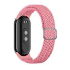 For Xiaomi Mi Band 8 Adjustable Nylon Braided Elasticity Watch Band(Pink) - 1