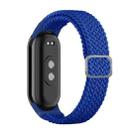 For Xiaomi Mi Band 8 Adjustable Nylon Braided Elasticity Watch Band(Blue) - 1