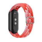 For Xiaomi Mi Band 8 Adjustable Nylon Braided Elasticity Watch Band(Colorful Red) - 1