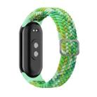 For Xiaomi Mi Band 8 Adjustable Nylon Braided Elasticity Watch Band(Colorful Green) - 1