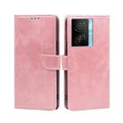 For vivo iQOO Z7x Calf Texture Buckle Flip Leather Phone Case(Rose Gold) - 1