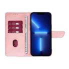 For vivo iQOO Z7x Calf Texture Buckle Flip Leather Phone Case(Rose Gold) - 3