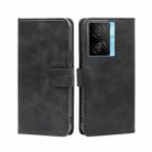 For vivo iQOO Z7x Calf Texture Buckle Flip Leather Phone Case(Black) - 1