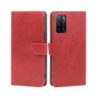 For OPPO A55S 5G Calf Texture Buckle Flip Leather Phone Case(Red) - 1