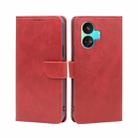 For Realme GT Neo5 SE Calf Texture Buckle Flip Leather Phone Case(Red) - 1