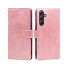 For Samsung Galaxy A54 5G Calf Texture Buckle Flip Leather Phone Case(Rose Gold) - 1