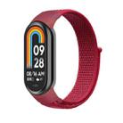 For Xiaomi Mi Band 8 Loop Nylon Replacement Watch Band(Red) - 1