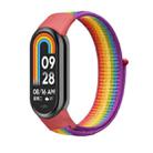 For Xiaomi Mi Band 8 Loop Nylon Replacement Watch Band(Rainbow) - 1