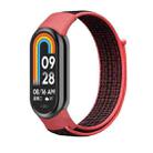 For Xiaomi Mi Band 8 Loop Nylon Watch Band(Red Black) - 1