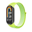 For Xiaomi Mi Band 8 Loop Nylon Replacement Watch Band(Light Yellow) - 1