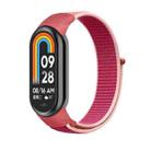 For Xiaomi Mi Band 8 Loop Nylon Replacement Watch Band(Light Red) - 1