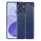 For Xiaomi Redmi Note 12 4G Global Litchi Texture Shockproof TPU Phone Case(Blue) - 1