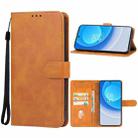 For Tecno Camon 20 Leather Phone Case(Brown) - 1