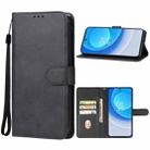For Tecno Camon 20 Leather Phone Case(Black) - 1