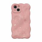 For iPhone 14 Gloss Oil Wave BubblesTPU Phone Case(Light Pink) - 1