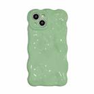 For iPhone 14 Gloss Oil Wave BubblesTPU Phone Case(Duck Green) - 1