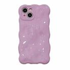 For iPhone 14 Gloss Oil Wave BubblesTPU Phone Case(Milky Purple) - 1