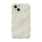 For iPhone 14 Gloss Oil Wave BubblesTPU Phone Case(Milky White) - 1