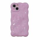 For iPhone 14 Pro Gloss Oil Wave BubblesTPU Phone Case(Milky Purple) - 1