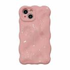 For iPhone 13 Pro Gloss Oil Wave BubblesTPU Phone Case(Light Pink) - 1