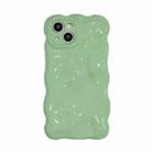For iPhone 13 Pro Gloss Oil Wave BubblesTPU Phone Case(Duck Green) - 1