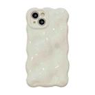 For iPhone 13 Pro Gloss Oil Wave BubblesTPU Phone Case(Milky White) - 1