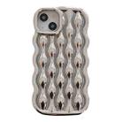 For iPhone 14 Pro Wavy Electroplating TPU Phone Case(Silver) - 1