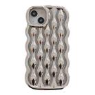 For iPhone 13 Wavy Electroplating TPU Phone Case(Silver) - 1
