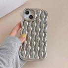 For iPhone 13 Wavy Electroplating TPU Phone Case(Silver) - 3